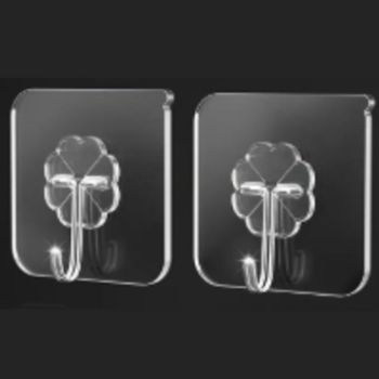 国产优品 透明无痕粘钩 6*6cm/3个