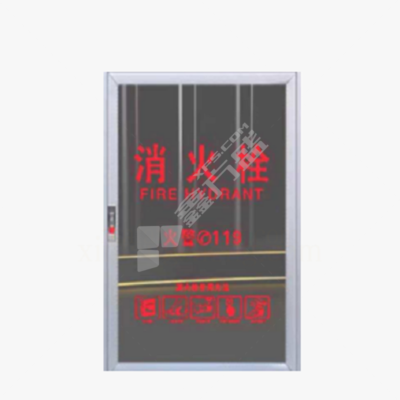 国产优品 左开明装铝合金玻璃门消火栓箱 65cm*80cm