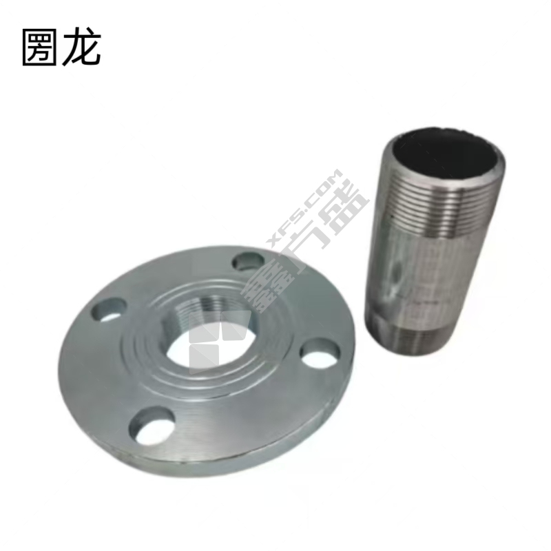 圐龙 丝扣法兰 2寸内丝+10cm外丝