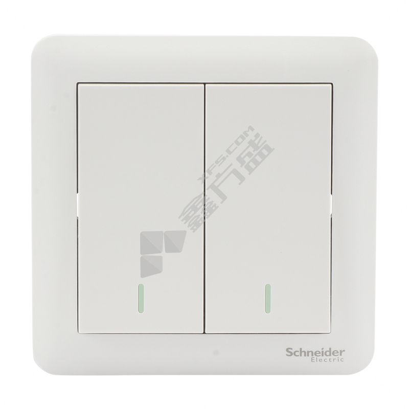 施耐德 畅意系列 二位双控面板开关 A3B32-2A 白色 10A