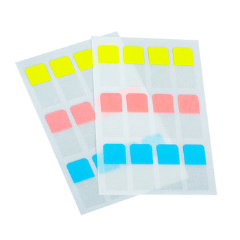 得力 索引标签 12*28mm 黄、粉、蓝 25905