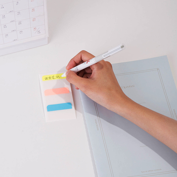 得力 索引标签 12*28mm 黄、粉、蓝 25905