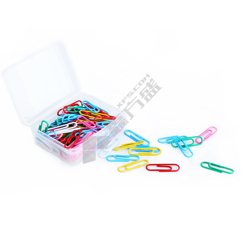 得力 彩色回形针 28mm 彩色 0024