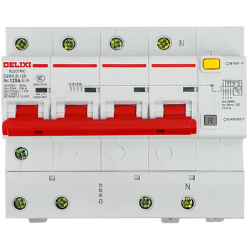 德力西DELIXI 小型断路器DZ47LE-125系列4P DZ47LE-125 li(D) 4P 125A 30mA 热磁式 10kA