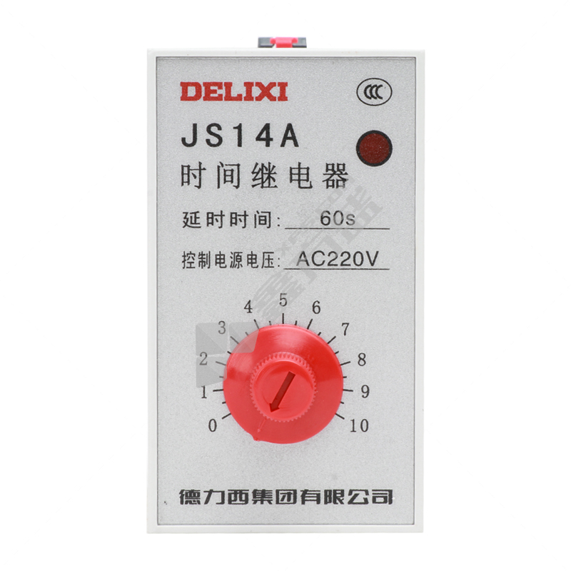 德力西DELIXI 时间继电器JS14A型AC220V JS14A  6-60S AC220V