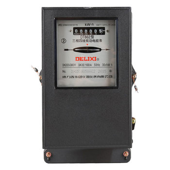 德力西DELIXI DT862 机械式三相四线电度表 互感式 3*3(6)A 3*220/380V