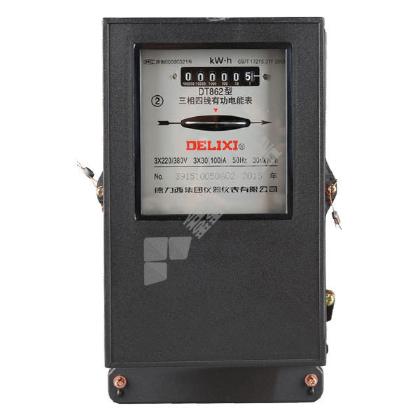 德力西DELIXI DT862 机械式三相四线电度表 互感式 3*3(6)A 3*220/380V