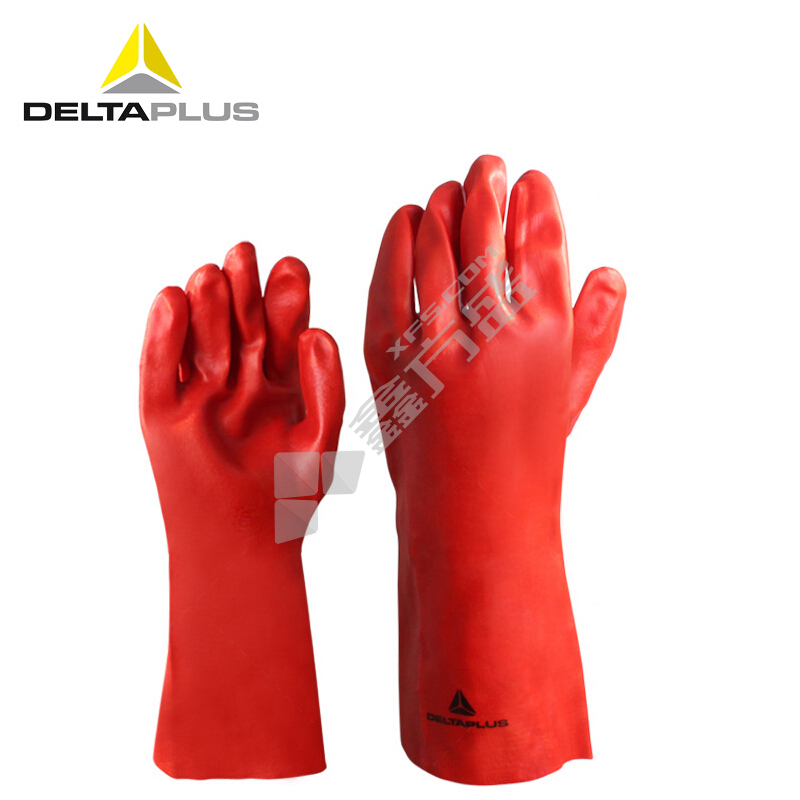 代尔塔DELTA 加强硫化防微生物手套 201735 长35cm 红色