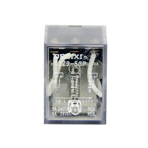 德力西DELIXI 小型電磁繼電器CDZ953PLAC12V CDZ9-53PL （帶燈）AC12V