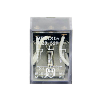 德力西DELIXI 小型電磁繼電器CDZ953PLAC220 CDZ9-53PL （帶燈）AC220V