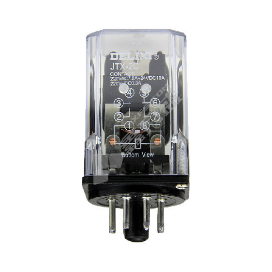 德力西DELIXI 小型电磁继电器JTX/2C型DC24V JTX 2C DC24V