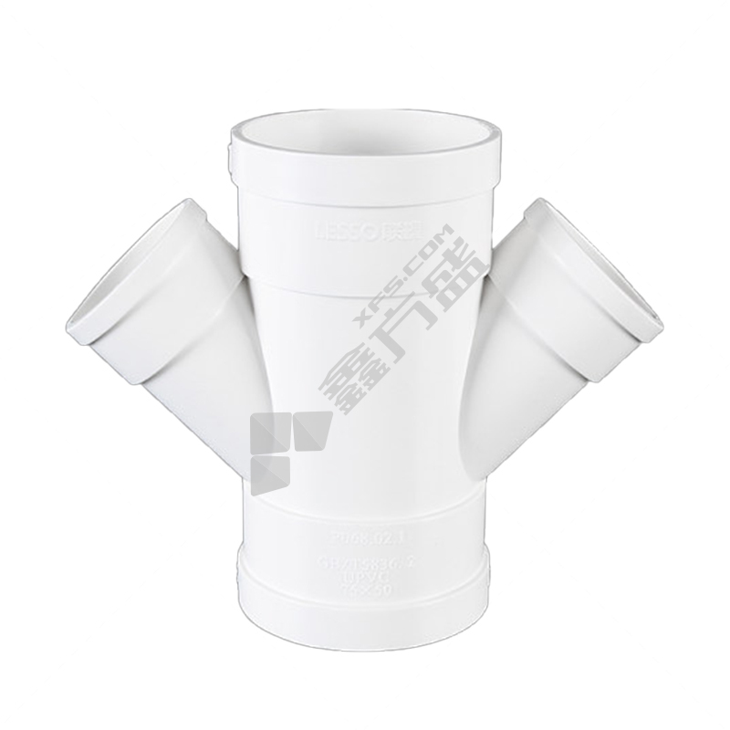 联塑 PVC45°异径斜四通 手工焊接 400*315 白色