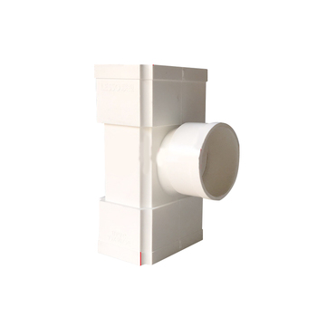 联塑 PVC方接圆三通 雨落水 75*50*50 白色