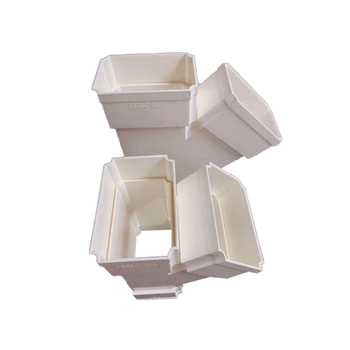 联塑 PVC方管斜三通 外R75*50 侧面雨落水 白色