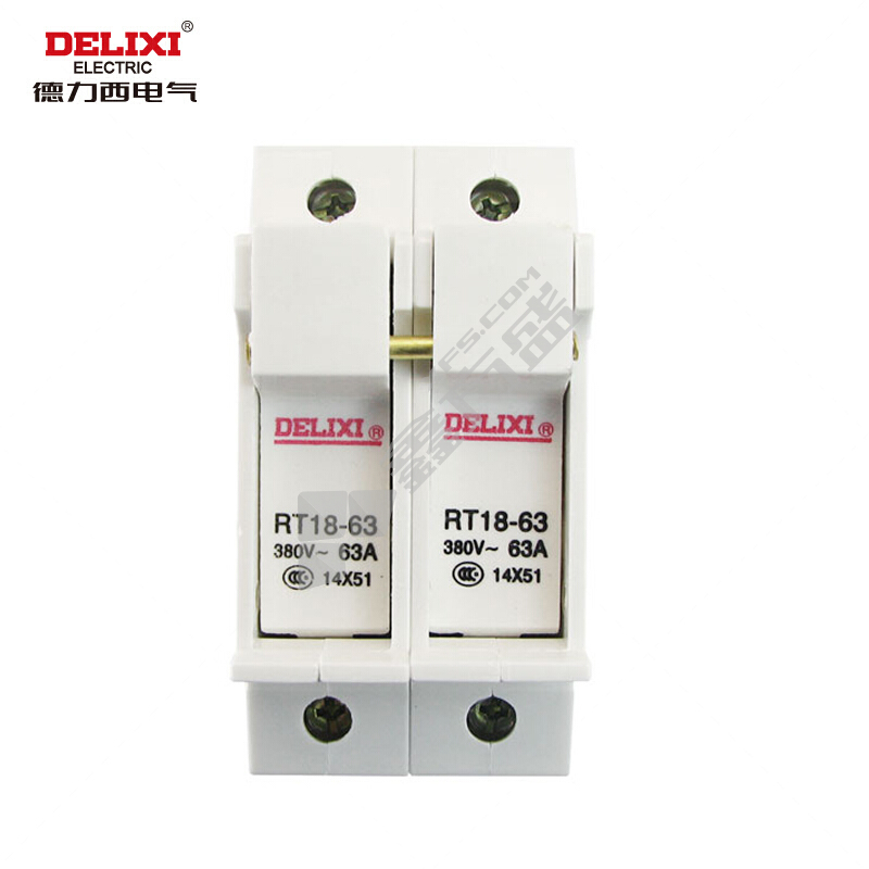 德力西DELIXI RT18-632P 熔断器底座 RT18-63 2P 63A 380V