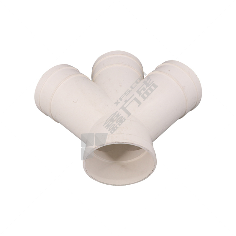 中财 PVC45°斜变径四通 110*50 白色