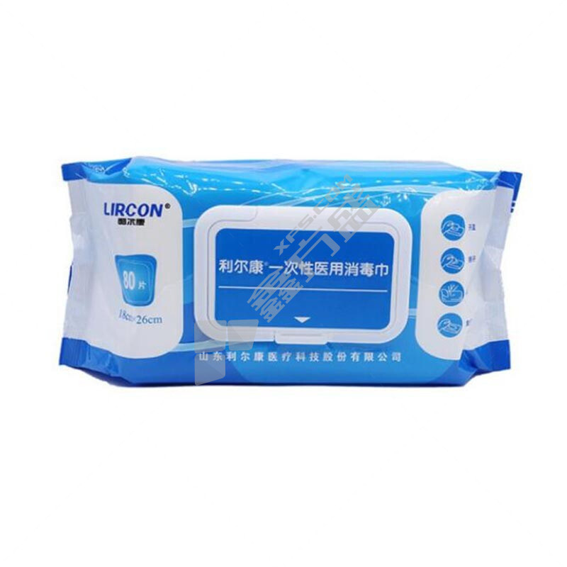 利尔康 一次性医用消毒巾 80抽 180*260mm