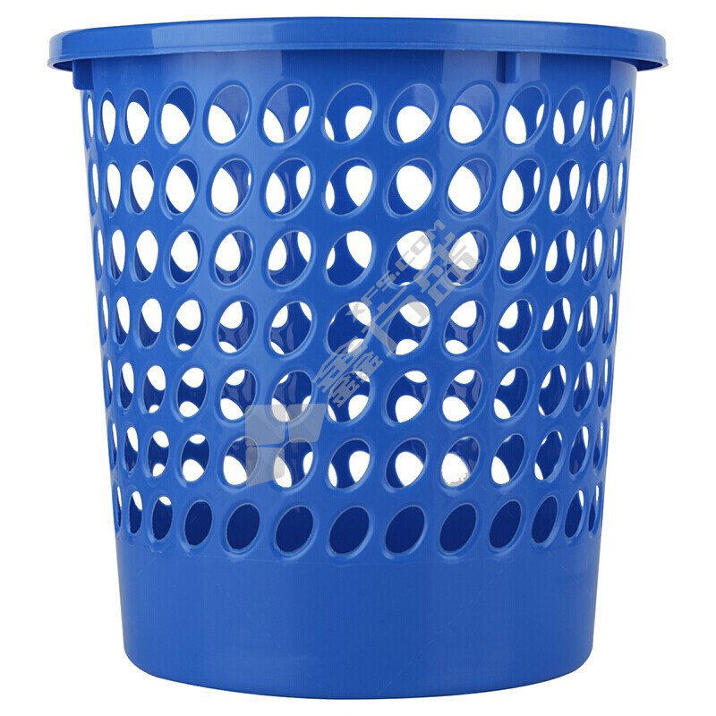 得力deli 耐用圆形纸篓 5L 230*250mm 蓝色 圆形