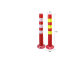 PE750弹力柱 警示柱 覆反光膜 750*80*200mm 红黄 红柱黄色