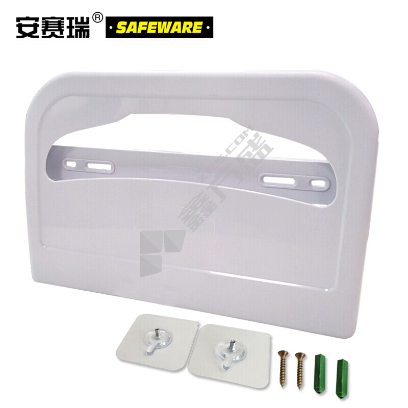 安赛瑞 马桶坐垫纸巾架套装 42*27.7*5.6cm 白色 24462