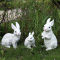 万硕 玻璃钢雕塑兔子 约42cm*35cm*20cm