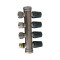 石达 铜分水器SD-1018红古（手动） 3路（25进，20出*2.0）配2根支架