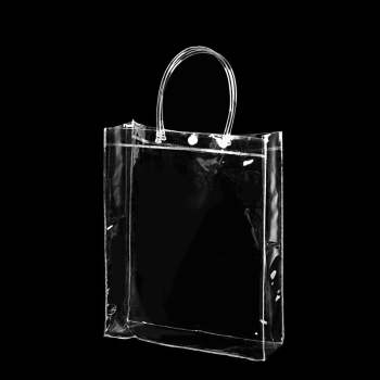 安赛瑞 PVC礼品袋 240274 20*25*7cm 竖款 双层厚30丝 透明