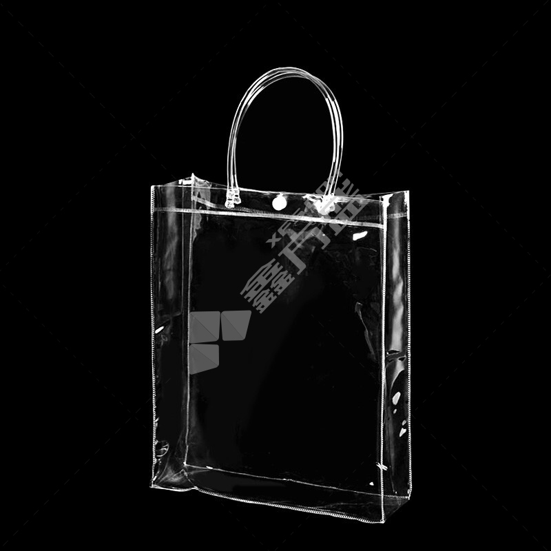 安赛瑞 PVC礼品袋 240275 20*20*8cm 正方形 双层厚30丝 透明