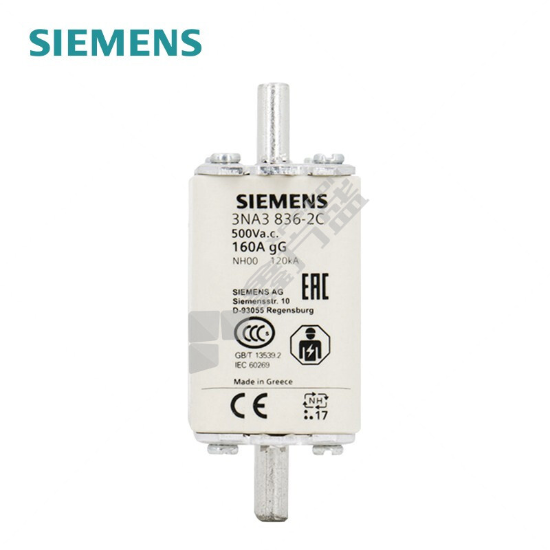 西门子SIEMENS 熔断器 快熔 快熔 125A 690V AC gS 尺码  NH00