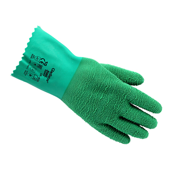 安思尔 16-650 橡胶防化耐高温手套 10码 绿色 橡胶