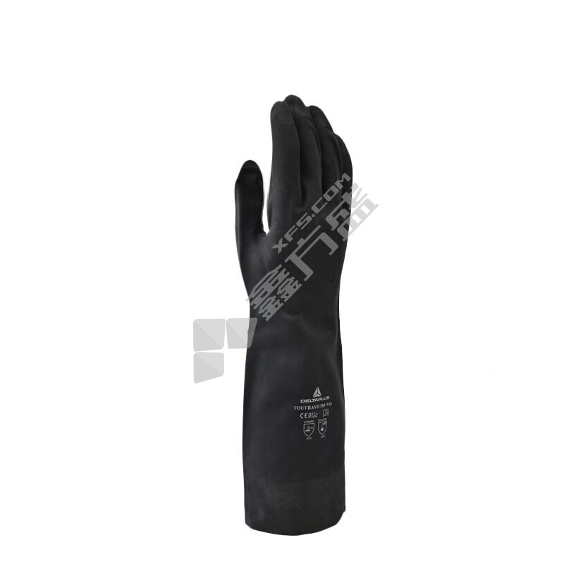 代尔塔 201510 高性能氯丁防化手套 201510 9.5码 黑色 氯丁橡胶