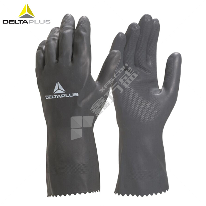 代尔塔 201530 氯丁防化橡胶手套 WVE530 10码 黑色 丁腈