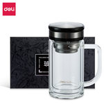 得力 6100 玻璃杯 黑色 400ml 6100