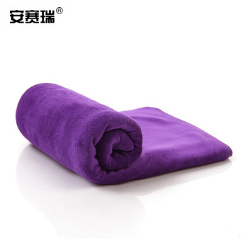 安赛瑞 27061 超细纤维磨绒毛巾 27061 60*180cm 紫色 1条装