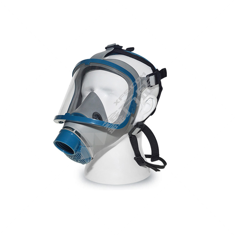 海固 天蓝白硅胶自吸过滤式防毒面具全面罩 HG 800  天蓝白