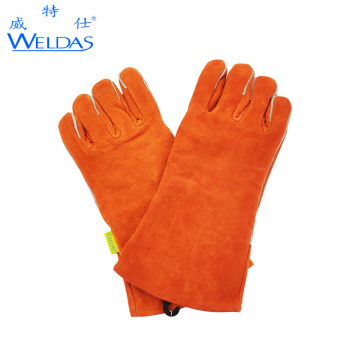 威特仕 防火耐磨常规电焊手套10-2101 10-2101 斜拇指款 XL 锈橙色