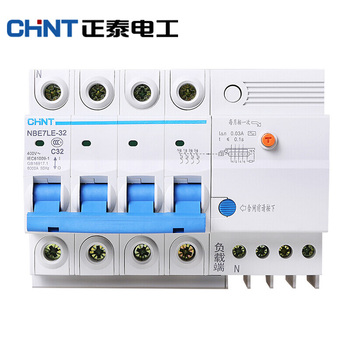 正泰 CHNT 小型漏电断路器NB1L-63系列3P NB1L-63 3P C63 300mA(R) 电磁式 63A 300mA 3P 6kA