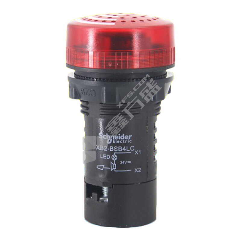 施耐德 XB2B系列蜂鸣器 XB2BSB4LC 直交流带灯 红色 24VAC/DC 22mm