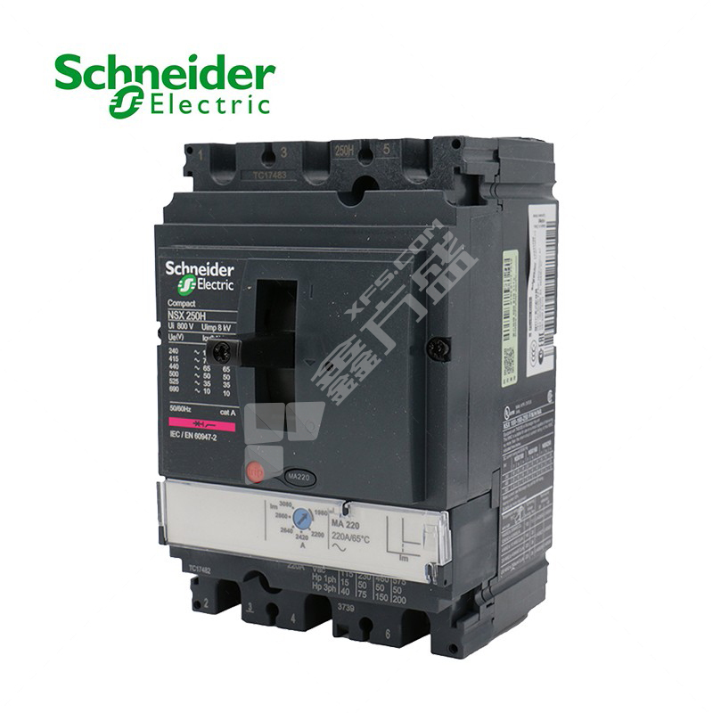 施耐德Schneider 塑壳电动机保护断路器NSX250H NSX250H MA150 3P3D (3P) 固定式前接线