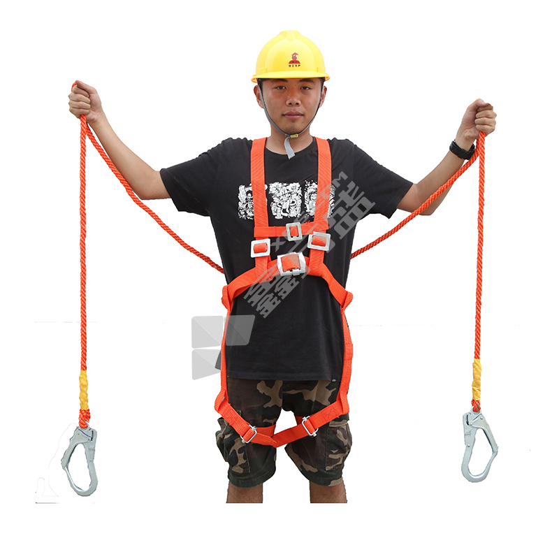 安惠 半身式安全带 双背 区域限制 双大钩 绳长2米