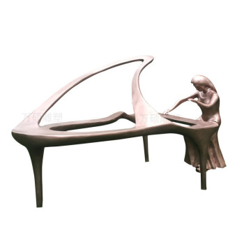 万硕 玻璃钢雕塑钢琴人 约220cm*200cm*200cm