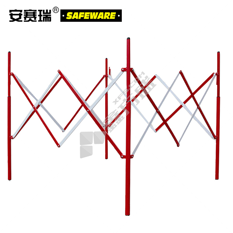 安赛瑞 11702 移动式闭合伸缩围栏 红白 11702