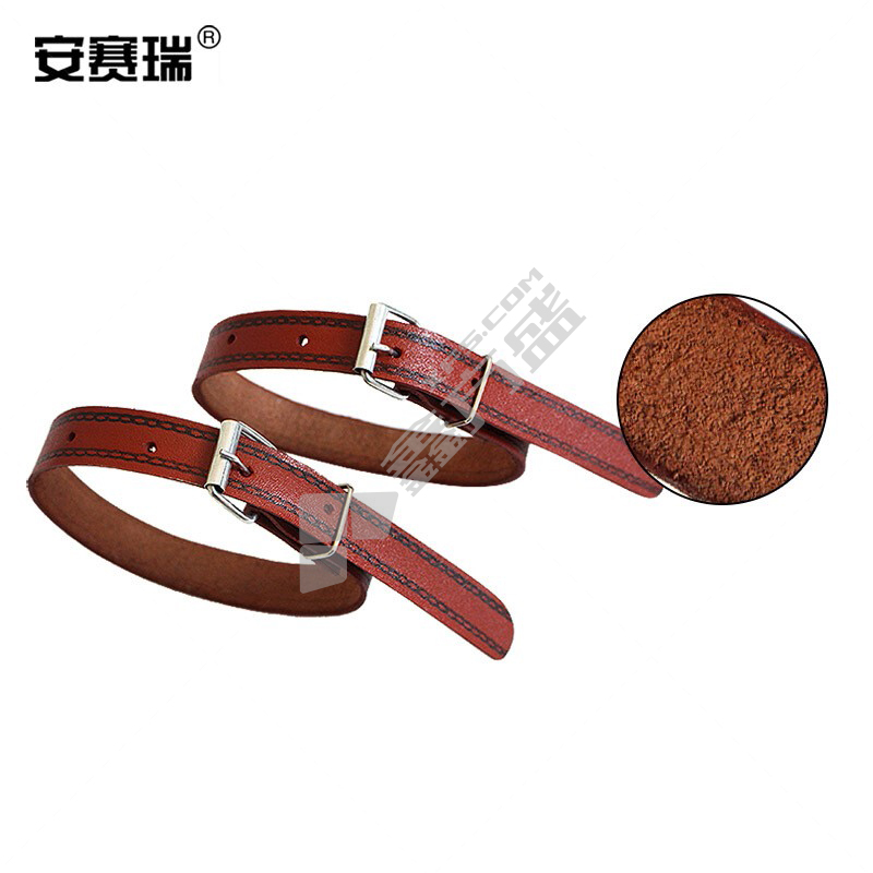 安赛瑞 13939 10条装电工牛皮脚扣带 21*525*3mm 13939