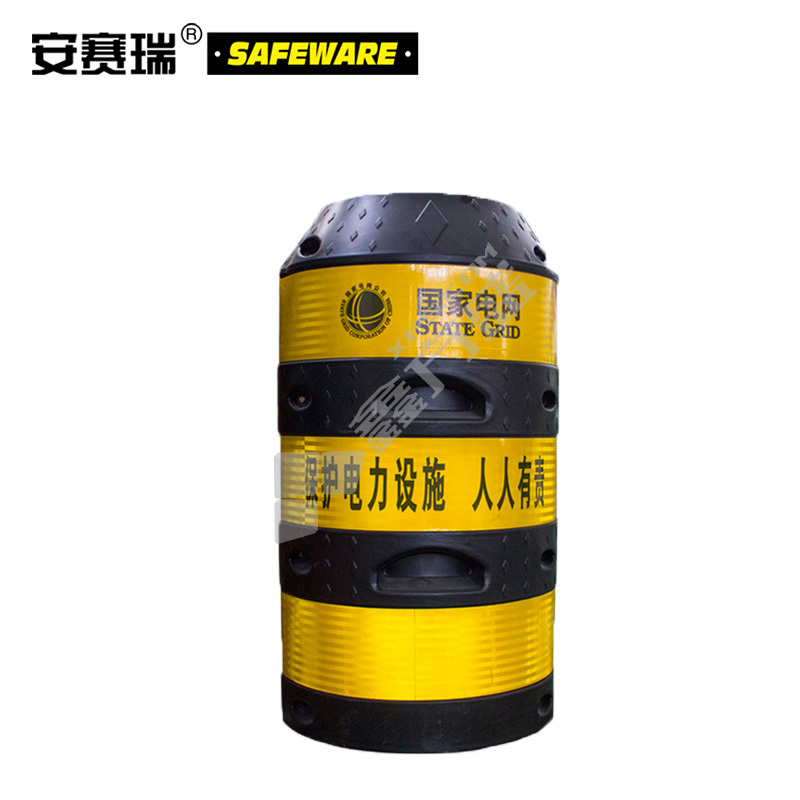 安赛瑞 13452 电线杆防撞桶 1200*650mm 黑黄相间 13452