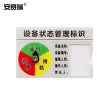 安赛瑞 25888 三状态设备状态管理标识牌 9*6cm 25888 运行/检修/停机三状态