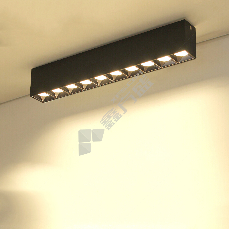 雷士照明 LED格栅射灯NLED5853C 3*24w 3000K 15° 04黑
