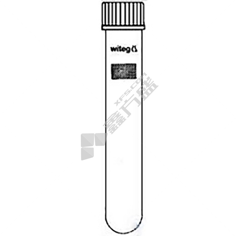 WITEG 玻璃试管 带螺旋盖和PTFE垫 SGCR-2-583-022-18