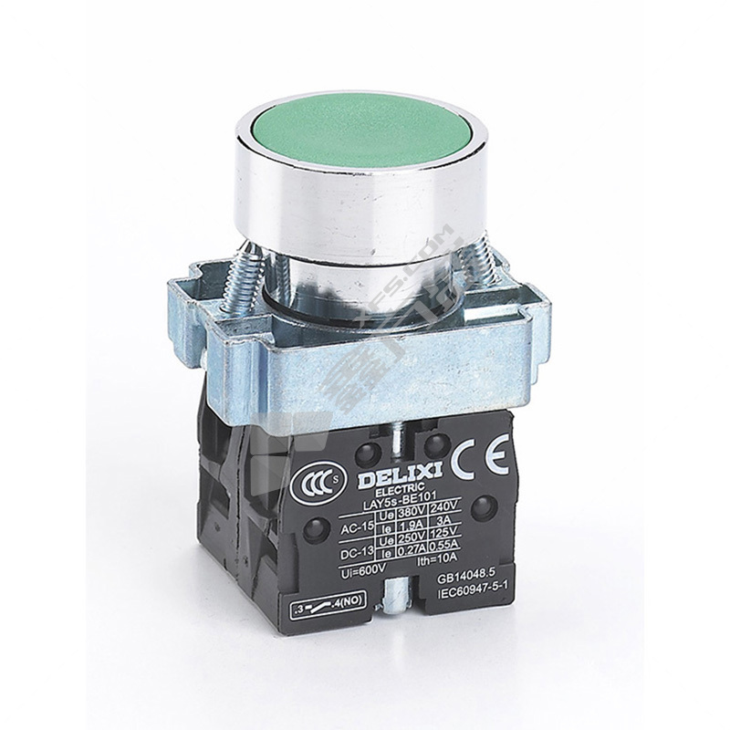 德力西DELIXI 按钮开关 经济型平钮LAY5s-EA LAY5s-EA 绿 钮头(经济型平钮)