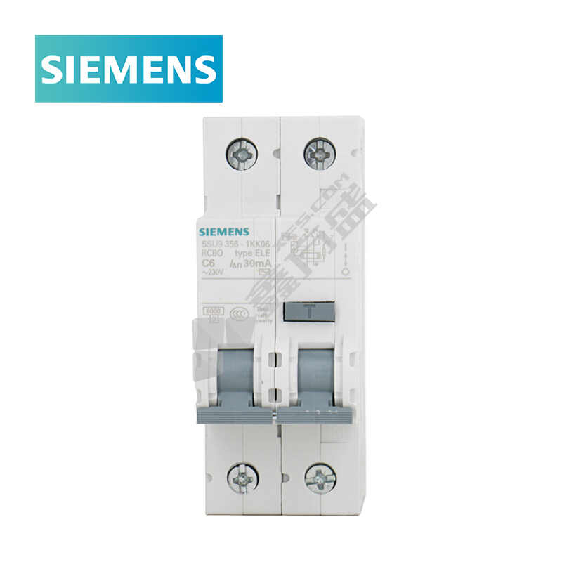西门子 SIEMENS 微型漏电断路器5SU9/SN系列3P 5SU9336-1CN32(AC 30MA 3P 6KA C32) 电子式 32A 30mA 3P 6kA