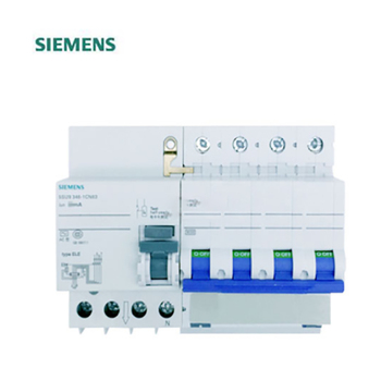 西门子 SIEMENS 微型漏电断路器5SU9/SN系列4P 5SU9346-1CN16(AC 30MA 4P 6KA C16) 电子式 16A 30mA 4P 6kA